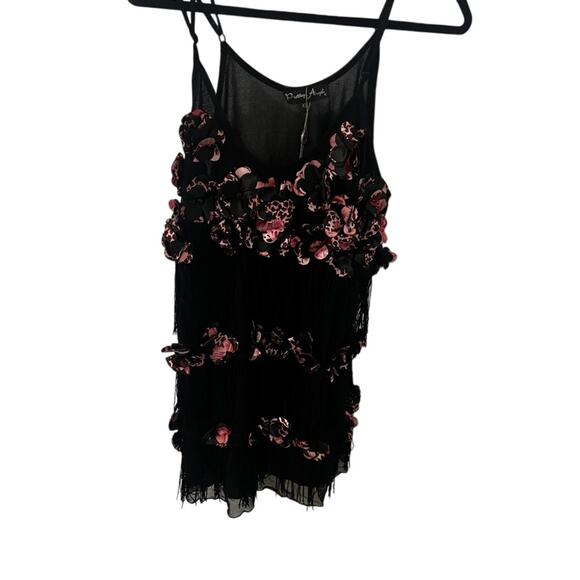 NWT Pretty Angel flowy boho fairy top festival black & floral layered top sz XL - Picture 1 of 8